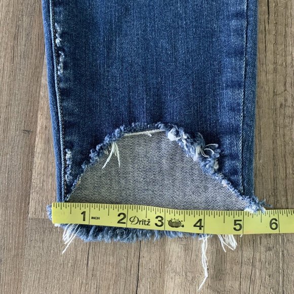 Paige Women's Verdugo Crop Raw Fringe Hem Size 29 Stretchy Skinny - Picture 7 of 10